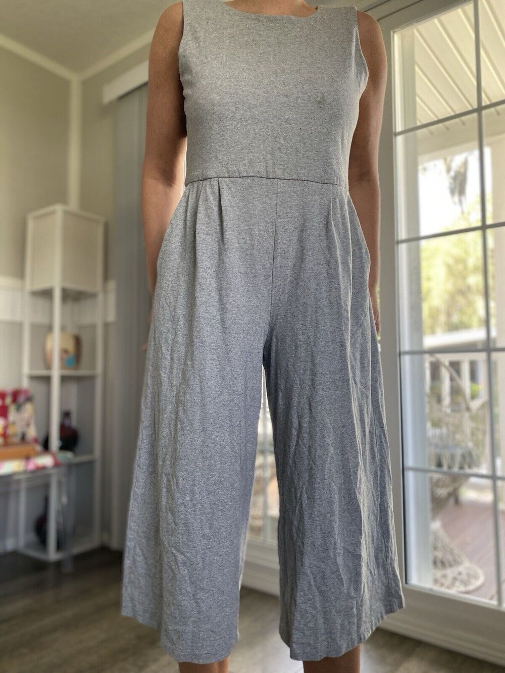 EILEEN FISHER Moon Jumpsuit Gray S P